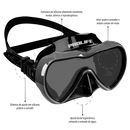 Máscara de Mergulho Antiembaçamento Com Snorkel Atlantic