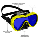 Máscara de Mergulho Antiembaçamento Com Snorkel Atlantic