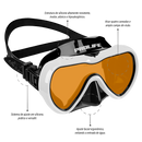 Máscara de Mergulho Antiembaçamento Com Snorkel Atlantic