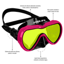 Máscara de Mergulho Antiembaçamento Com Snorkel Atlantic