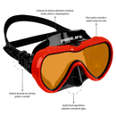 Máscara de Mergulho Antiembaçamento Com Snorkel Atlantic