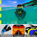 Máscara de Mergulho Antiembaçamento Com Snorkel Atlantic